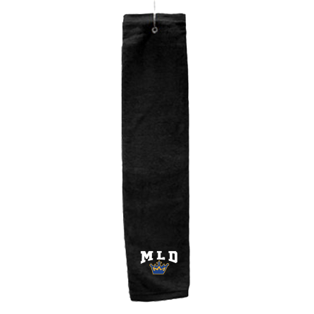 Black Deluxe Golf Towel with Hook
