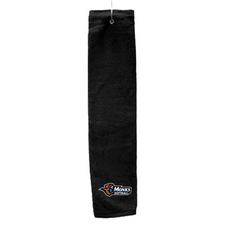 Black Deluxe Golf Towel with Hook