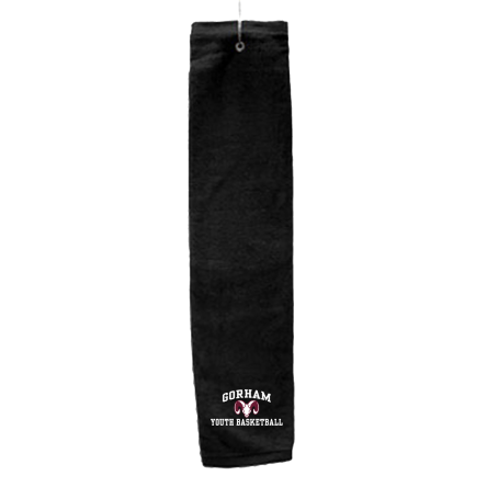Black Deluxe Golf Towel with Hook
