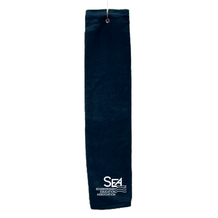 Navy Deluxe Golf Towel with Hook