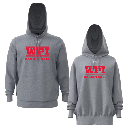 Under Armour Grey Heather Fleece Hoodie - TEXT LOGO